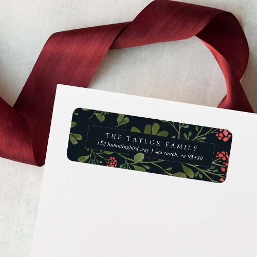 Winter Bouquet Return Address Label