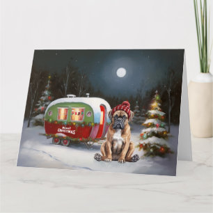 Winter Boxer Caravan Christmas Adventure Card