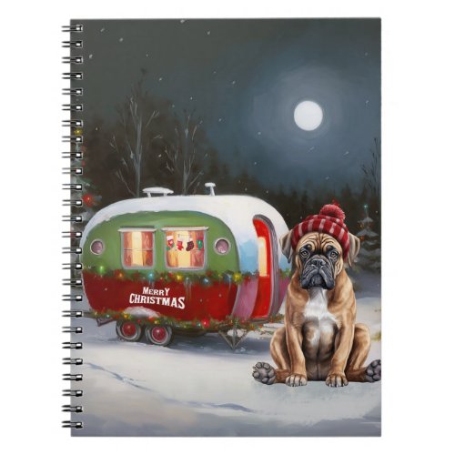 Winter Boxer Caravan Christmas Adventure Notebook