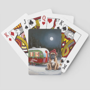 Winter Boxer Caravan Christmas Adventure Poker Cards