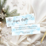 Winter Boy Baby Shower Diaper Raffle Mini Business Card<br><div class="desc">Adorable calligraphy with snowflakes,  winter-themed baby shower enclosure card. Easy to personalised with your details. Check the collection to find matching items as enclosure cards.</div>