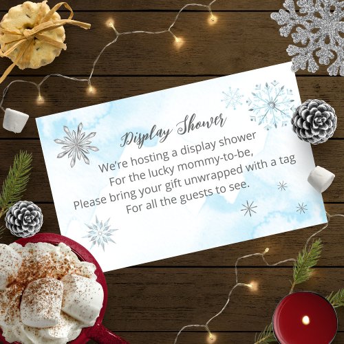 Winter Boy Baby Shower Display Shower Enclosure Card