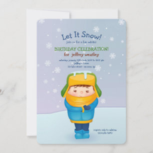 Winter Boy Invitation