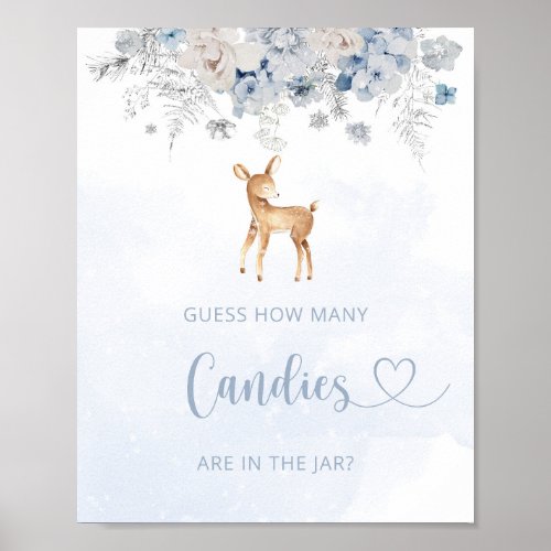 Winter boy oh deer Guess how many candies Poster