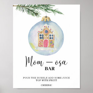 Winter branch - mom-osa bar poster