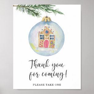 Winter branch - Thank you for coming Poster