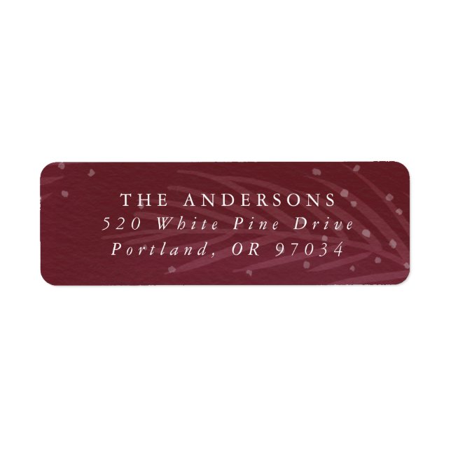 Winter Branches | Holiday Return Address Labels (Front)
