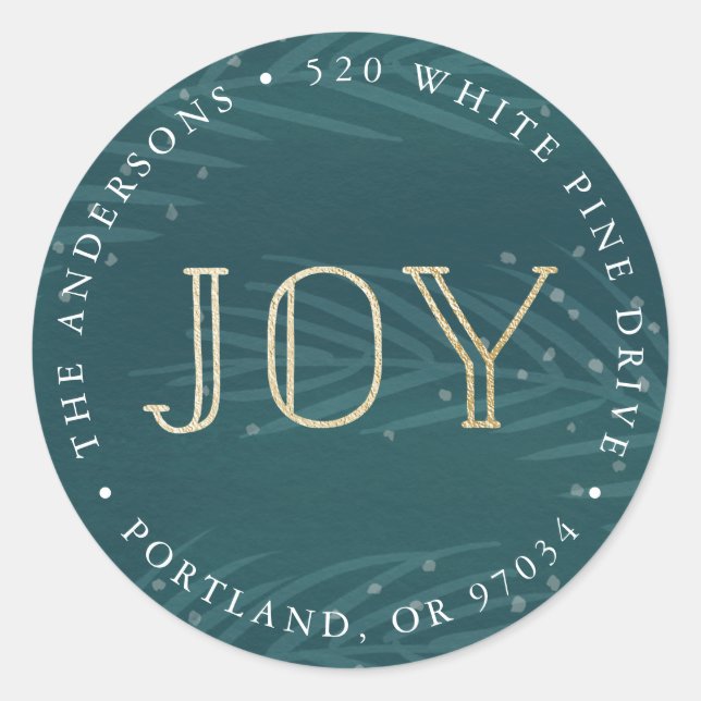 Winter Branches | Holiday Return Address Stickers (Front)