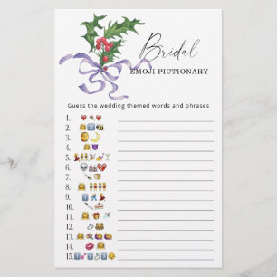 Winter bridal shower emoji pictionary game