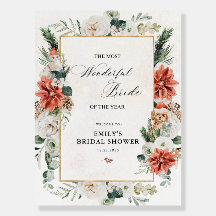 Winter Bridal Shower Foam Board