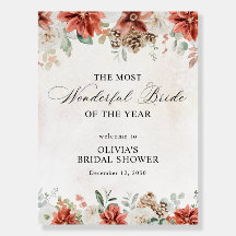 Winter Bridal Shower Foam Board