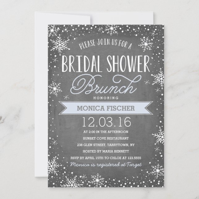 Winter Bridal Shower Invitation (Front)