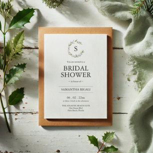 Winter Bridal Shower Invitation with QR Code