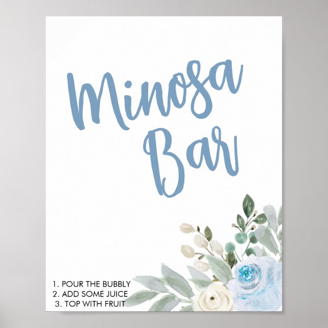 Winter Bridal Shower Mimosa Bar Sign (Front)