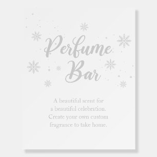 Winter Bridal Shower Perfume Bar Foam Board