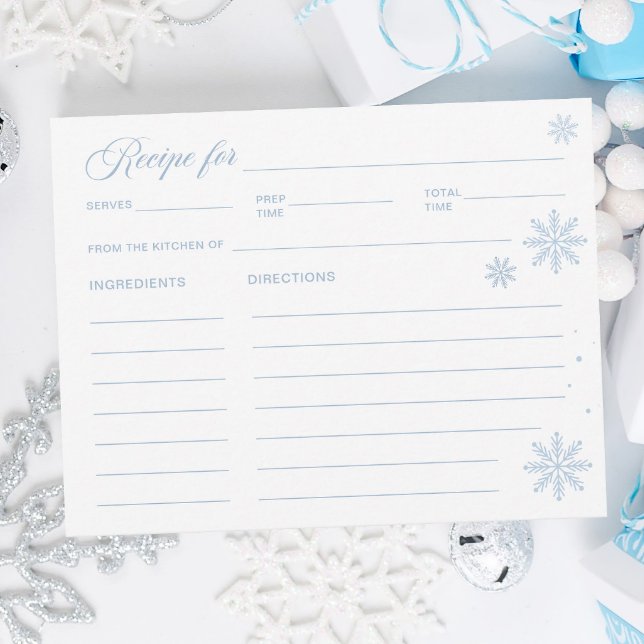 Winter Bridal Shower Recipe Card (Creator Uploaded)