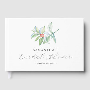 Winter Bridal Shower Theme Guest Book