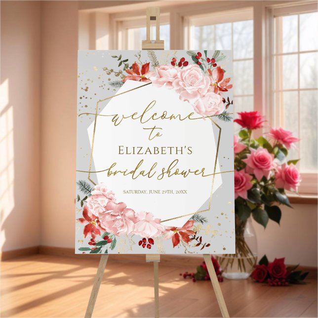 Winter Bridal Shower Welcome Sign Gilded (Creator Uploaded)