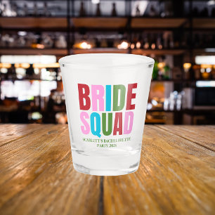 Winter Bride Squad Bachelorette Party Shot Glass