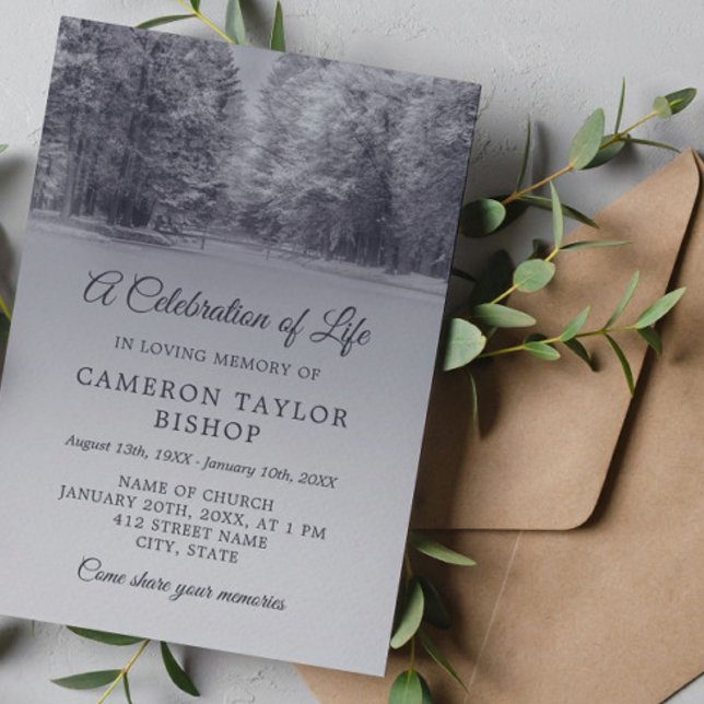 Winter Bridge Celebration of Life Invitation (Creator Uploaded)