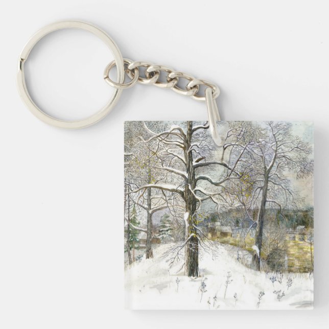 winter bridge keychain (Front)