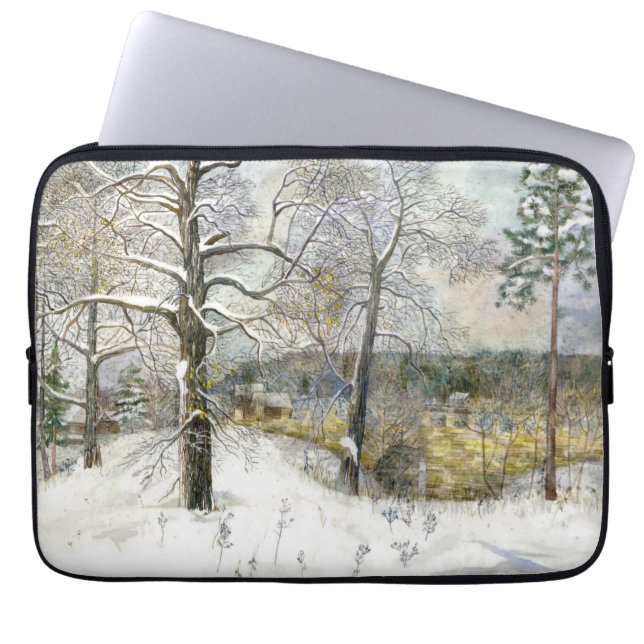 winter bridge laptop sleeve (Front)