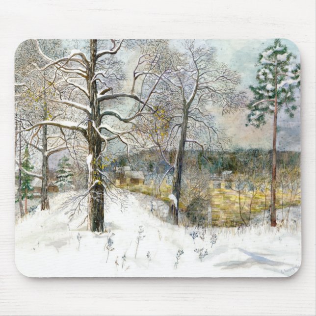 winter bridge mouse pad (Front)