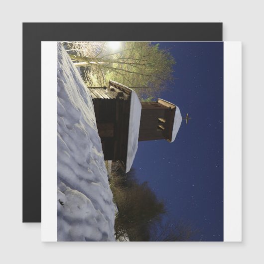 “Winter Bridge Under the Stars – Night Landscape P (Front/Back)