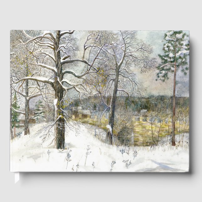 winter bridge watercolor guest book (Front)