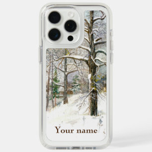 Winter bridge Watercolor painting  iPhone 15 Pro Max Case