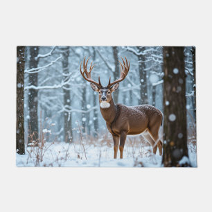 Winter Buck Doormat