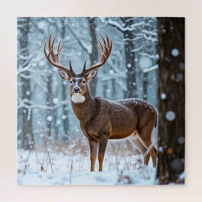 Winter Buck Puzzle (Vertical)