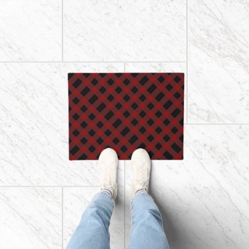 Winter Buffalo Plaid Doormat