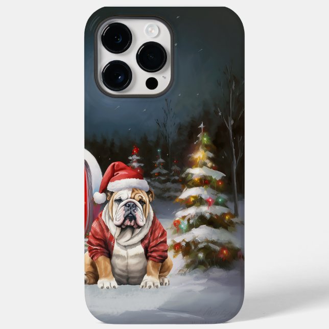 Winter Bulldog Caravan Christmas Adventure  Case-Mate iPhone Case (Back)
