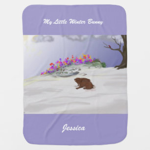 Winter Bunny Baby Blanket