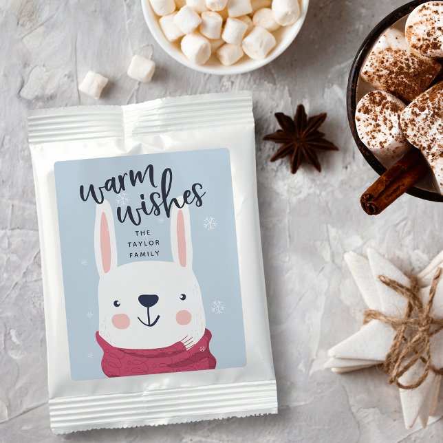 Winter Bunny Personalized Holiday Hot Chocolate Drink Mix (Creator Uploaded)