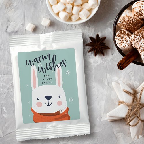 Winter Bunny Personalized Holiday Hot Chocolate Drink Mix