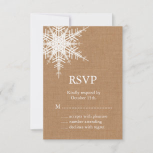 Winter Burlap RSVP