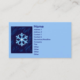 Winter business card