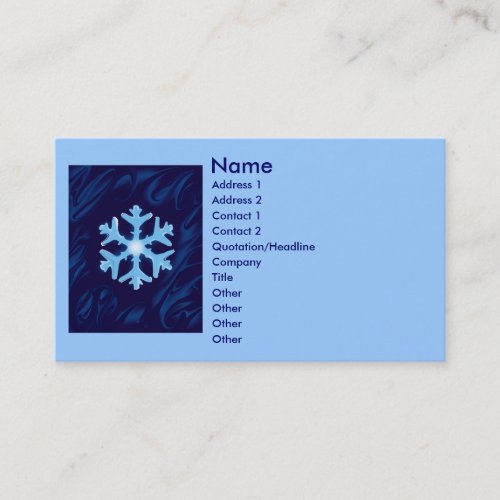 Winter business card