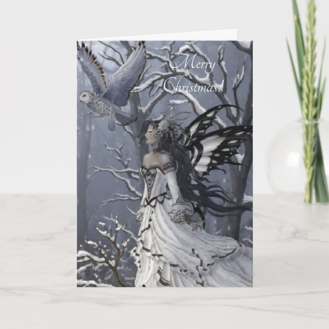 winter-butterfly-fairy holiday card (Front)