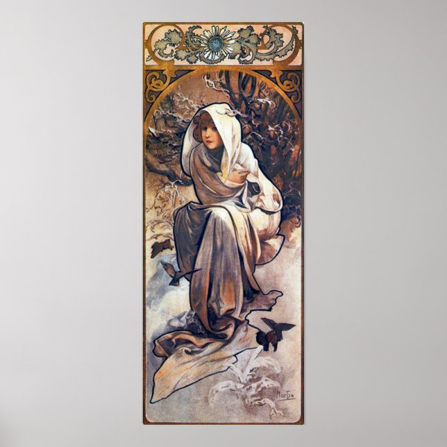 winter by Alphonse Mucha Poster (Front)