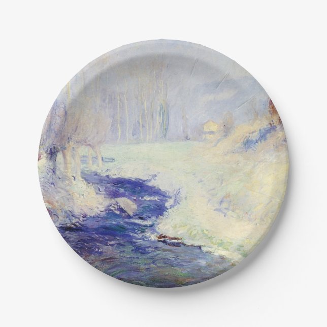 Winter (by Guy Rose) Paper Plates (Front)