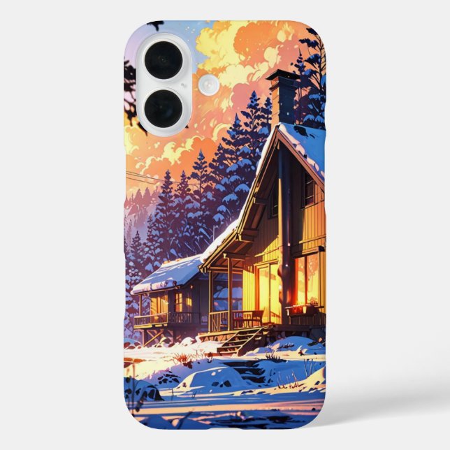 Winter Cabin Glow Case-Mate iPhone Case (Back)