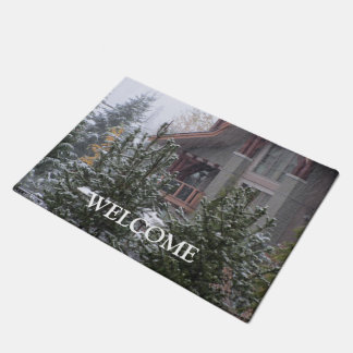 Winter Cabin in Whistler Doormat
