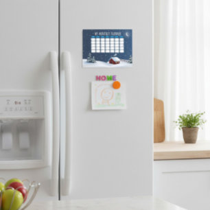 Winter Cabin Monthly Planner   Dry Erase Board