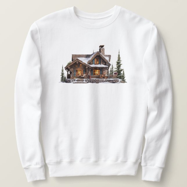 Winter Cabin Sweatshirt (Design Front)