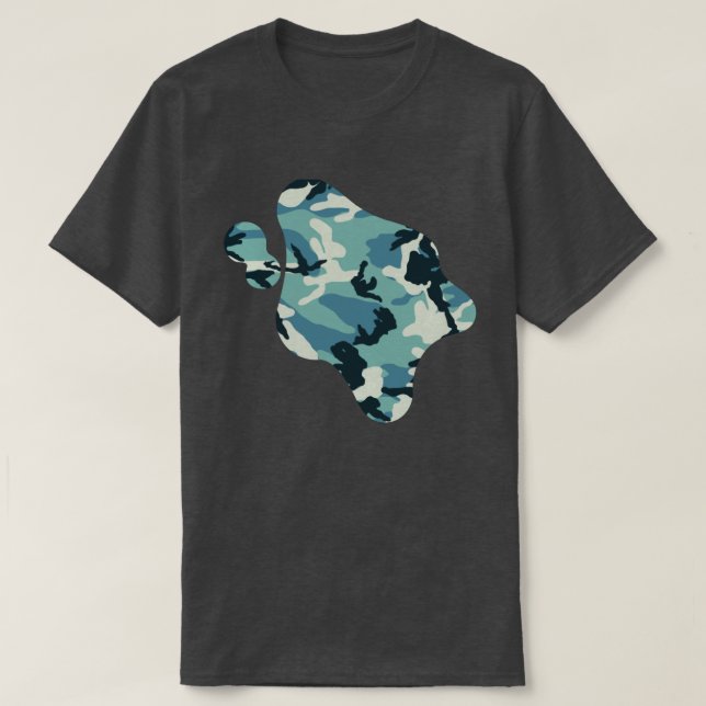 Winter Camo Pattern Paint Splat T-Shirt (Design Front)