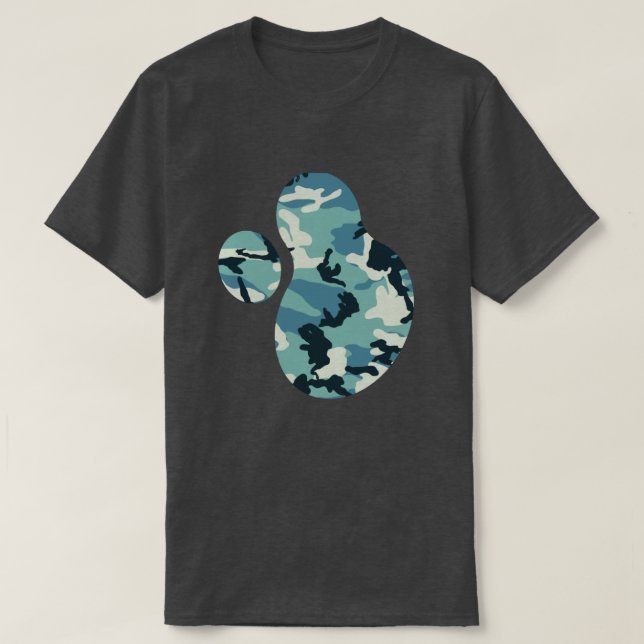 Winter Camo Pattern Paint Splat v2 T-Shirt (Design Front)