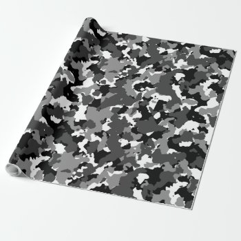 Winter Camo Pattern Wrapping Paper by UDDesign at Zazzle